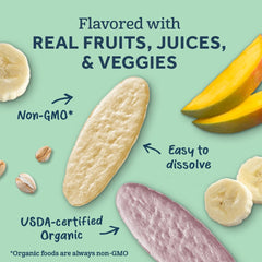 Gerber Organic Pure Rice Teething Biscuits Banana Carrot Mango Flavor 7m+ 48g