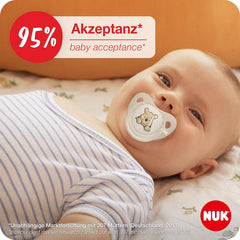 NUK安撫奶嘴迪士尼小熊維尼矽膠奶嘴不含BPA-每盒2個