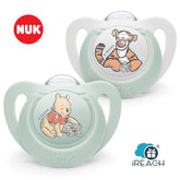 NUK Star Baby Dummy BPA-Free Silicone Soothers Winnie The Pooh 2 Count