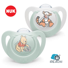 NUK Star Baby Dummy BPA-Free Silicone Soothers Winnie The Pooh 2 Count