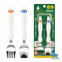 日本製米菲兒童餐具不鏽鋼學習叉子湯匙套裝 1.5 歲+