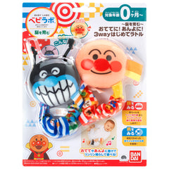 麵包超人搖鈴百摺紋可愛手腳繩搖鈴腦力提升 0m+