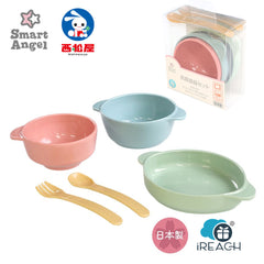 西松屋嬰幼兒餐具抗菌食器套裝5件套裝日本製