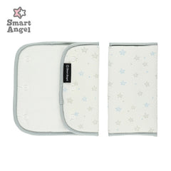 西松屋嬰兒揹帶咬咬巾吸水速乾腰帶套適用於兒童座椅嬰兒車嬰兒背帶 2件