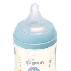 Pigeon Flower Flower Breast Milk Real Feeling Bottle Wide Neck Nursing Bottle Simulated Breastfeeding PPSU Light Blue