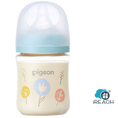 Pigeon Flower Flower Breast Milk Real Feeling Bottle Wide Neck Nursing Bottle Simulated Breastfeeding PPSU Light Blue