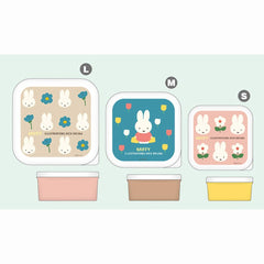 Miffy Seal Case Lunch Case Set Dessert Case BW23-24 Made in Japan 3pcs set