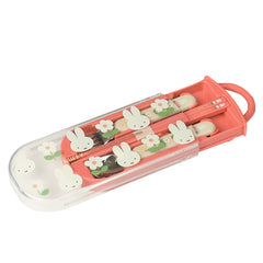 日本製Miffy兒童餐具筷子叉匙抗菌3件套裝可放入洗碗機清洗