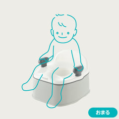 Richell 兒童學習廁所三階段訓練便盆馬桶易清潔 1-6Y 白色