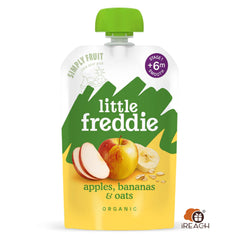 Little Freddie 有機蘋果香蕉燕麥蓉 100克 6m+