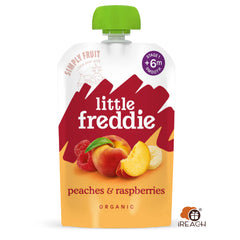 Little Freddie Organic Raspberry Peach Puree 100g 6m+