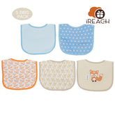 ISEE嬰兒圍兜母親的選擇 100%棉質圍兜多色圍兜口水肩-5件裝