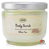 Sabon White Tea Body Scrub 600g (Includes Wooden Spoon)