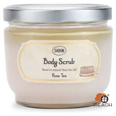 Sabon Rose Tea Body Scrub 600g (Includes Wooden Spoon)