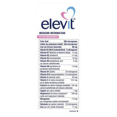 elevit Pre Conception Pregnancy Multivitamin 100 Tablets Use By: Oct 2025