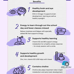 Blackmores Superkids Study Buddy DHA兒童營養補充品支持大腦發育咀嚼膠囊(30粒)