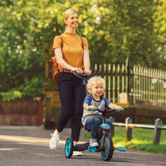 Globber 探索者4合1 三輪車轉平衡車 V3 紅色 10個月至5歲