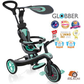 Globber 探索者4合1 三輪車轉平衡車 V3 薄荷綠色 10個月至5歲
