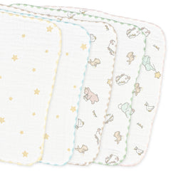 嬰兒紗巾厚實雛鳥和熊星星與動物IKCN-137 5片裝