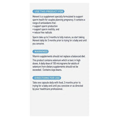 愛樂維孕前精子健康準爸爸配方備孕營養素膠囊90粒 此日期前最佳:2026年1月