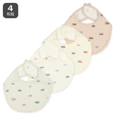 西松屋嬰兒圍兜口水肩-工作車 4件裝