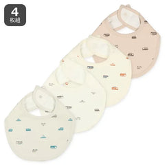 西松屋嬰兒圍兜口水肩-工作車 4件裝