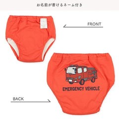 西松屋戒片褲學習褲6層吊式訓練褲BB底褲拉拉褲(推土機/消防車)2枚組