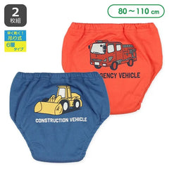 西松屋戒片褲學習褲6層吊式訓練褲BB底褲拉拉褲(推土機/消防車)2枚組