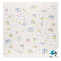 ElFinDoll Bath Towel 100% cotton Square Gauze 85×85cm Elephant