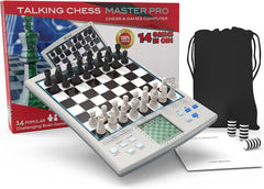 iCORE Chess Set Travel Magnetic Chess and Checkers Set Board Games, Electronic No Stress Magnetic
