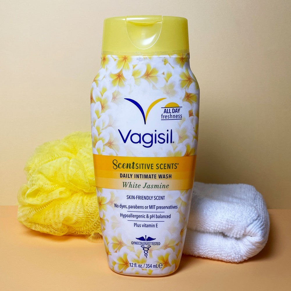 Vagisil Feminine Wash For Intimate Area Hygiene Scentsitive Scents Ph Balanced And Gynecologist Tested White Jasmine 354ml [Official Goods]
