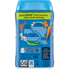 Gerber PowerBlend 益生菌燕麥糊營養濃縮益生菌營養片含有燕麥扁豆胡蘿蔔 227克 適合6個月至36個月