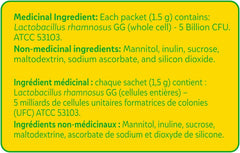 Culturelle® 康萃樂兒童日常益生菌袋裝，含有100％天然來源的Lactobacillus GG菌株††††††，30個小包裝