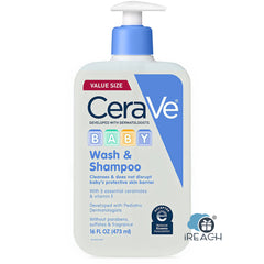 CeraVe 嬰兒2合1不刺激洗髮沐浴露添加維生素E適用敏感肌膚 超值裝 473ml