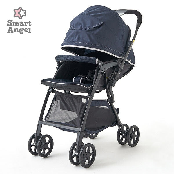西松屋SmartAngel 最新款式雙向嬰兒手推車 De Jone Leger E 深藍色