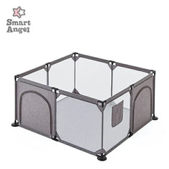 Smart Angel Soft Baby Playard Square S 136x136x66cm (Silver Gray) For 5m-3yrs