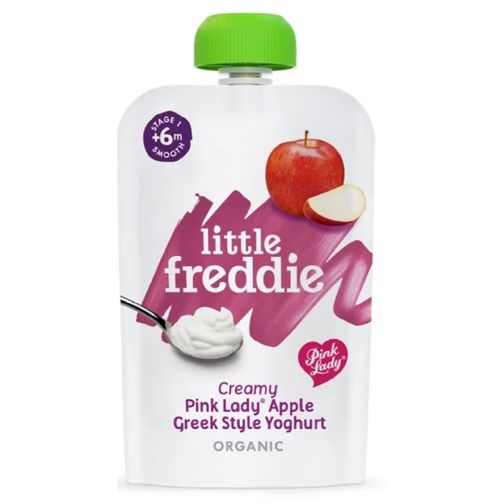 Little Freddie Organic Creamy Pink Lady Apple Greek Style Yoghurt 100g 6m+