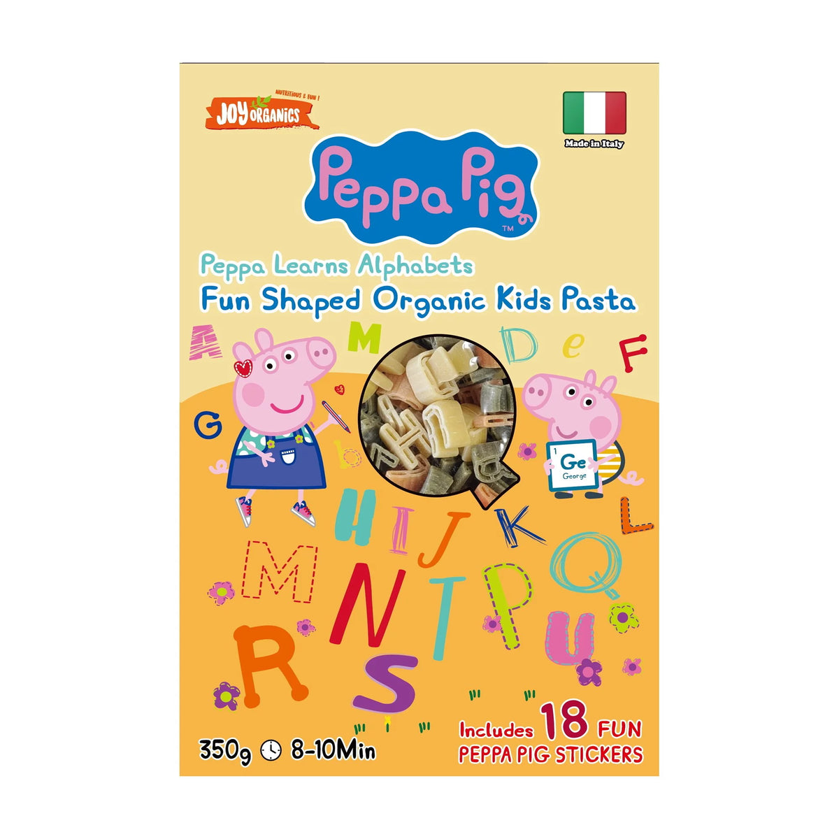 PEPPA PIG 有機兒童字母形營養麵 350克 12個月以上 意大利製造