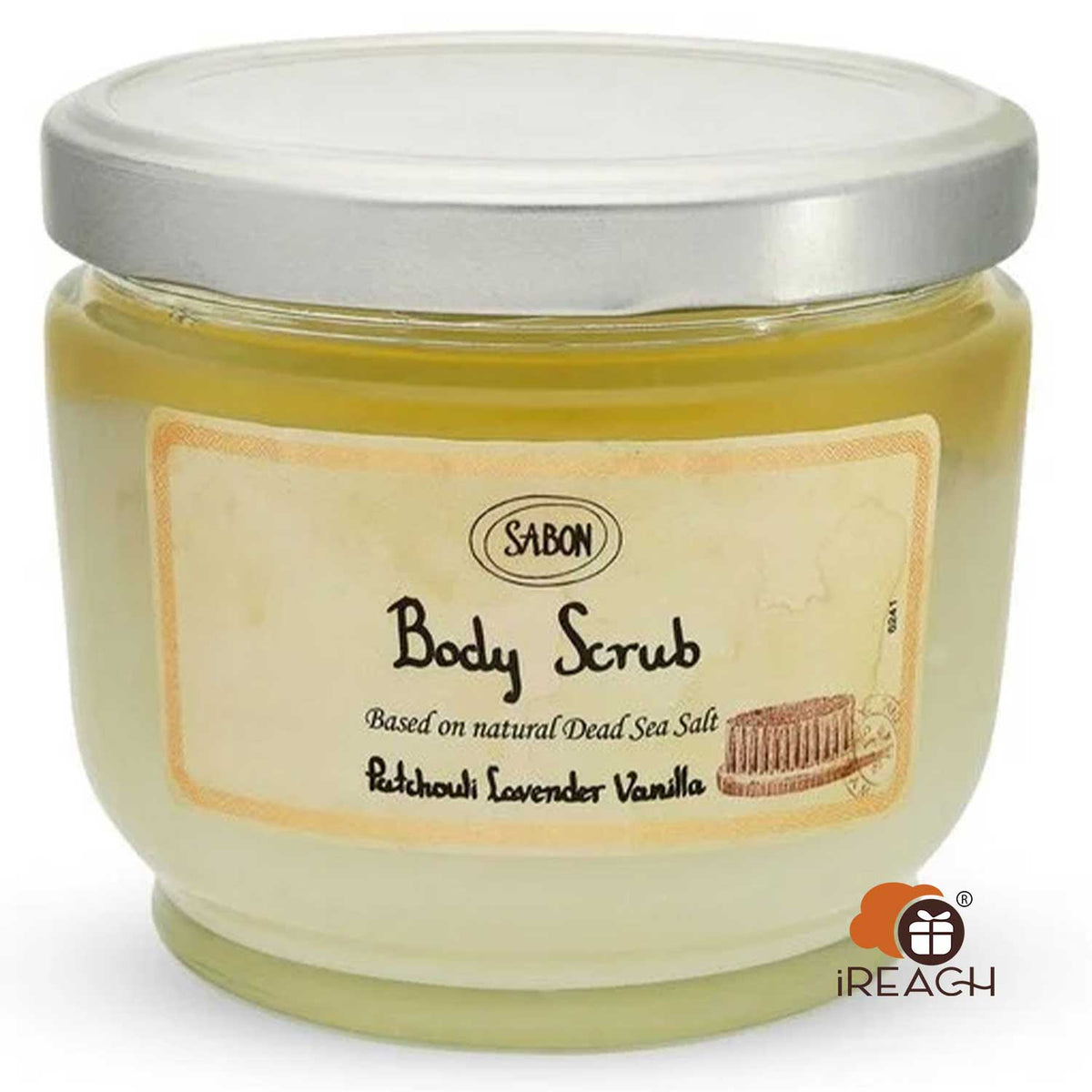Sabon Patchouli Lavender Vanilla Body Scrub 600g (Includes Wooden Spoon)