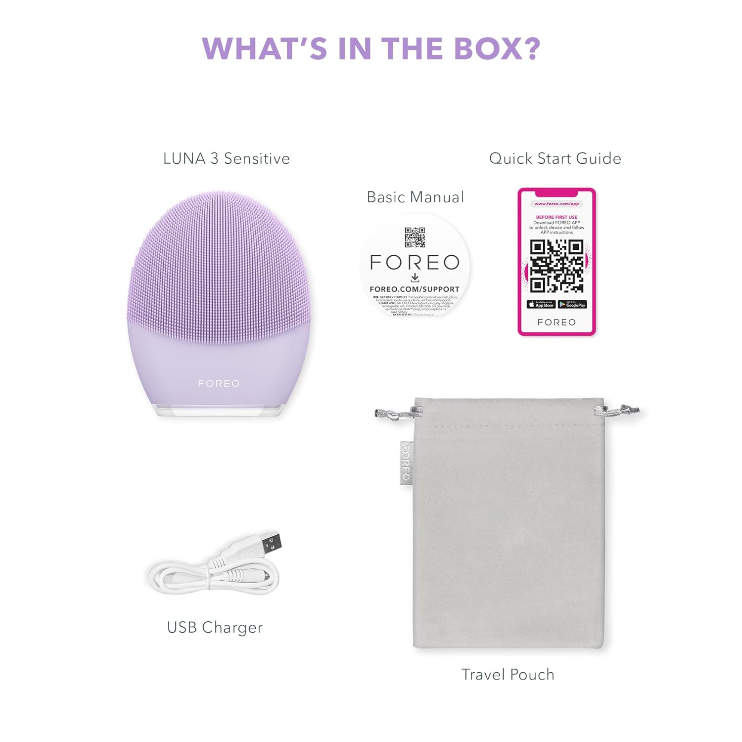 FOREO Sweden LUNA 3 Advanced Facial Cleansing Brush & Anti-Aging Massager for Sensitive Skin