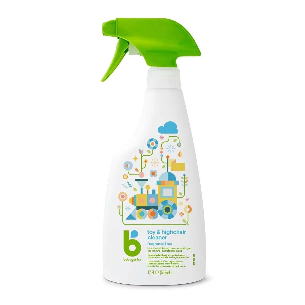 BabyGanics Toy Highchair Cleaner Fragrance Free 502ml