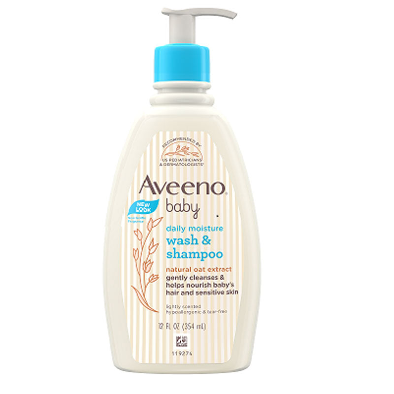Aveeno 嬰兒日常2合1保濕洗髮乳適用於乾燥敏感皮膚