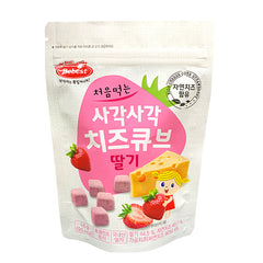 Bebest First-time Square Cheese Cubes - Strawberry Flavor 12m+