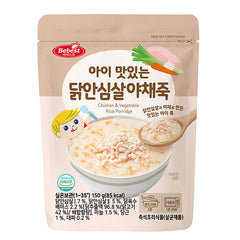 Bebest Delicious Chicken Breast and Vegetable Porridge for Kids 150g 8M+ Made in Korea