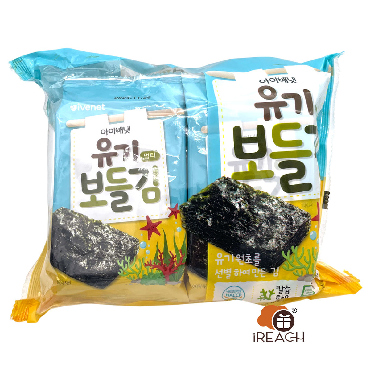 韓國Ivenet貝貝有機營養紫菜 16克 （4克 x4包）