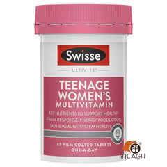 Swisse Ultivite 青少年女性綜合維他命 | 支持皮膚健康和應對壓力 60片