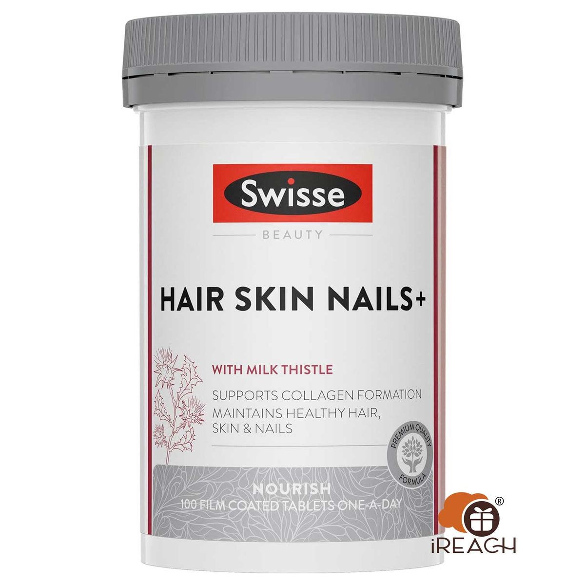 Swisse Beauty Hair Skin Nails+ Supports Collagen Formation 100Tablets