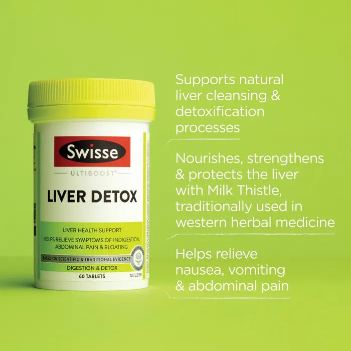 Swisse Ultiboost Liver Detox For Digestion 60 Tablets