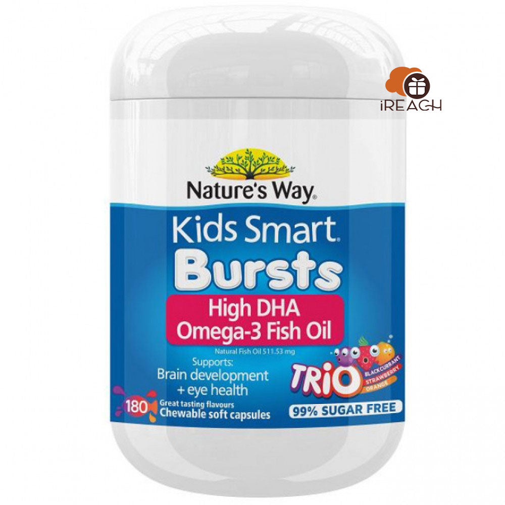 Nature's Way 兒童DHA歐米茄三色深海魚油維生軟糖180粒 最佳使用日期：2026年2月
