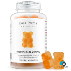Unichi Rosa Prima Nicotinamide Repairing Firming Anti-aging Gummies 60 Use By: DEC 2024
